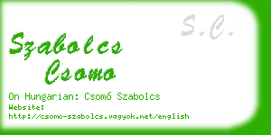 szabolcs csomo business card